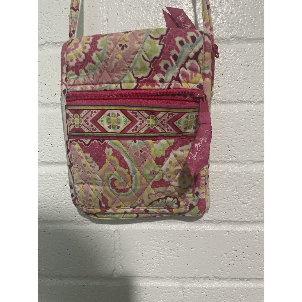 Vera Bradley Retired Capri Melon Print Crossbody Travel Card Holder Handbag Bag